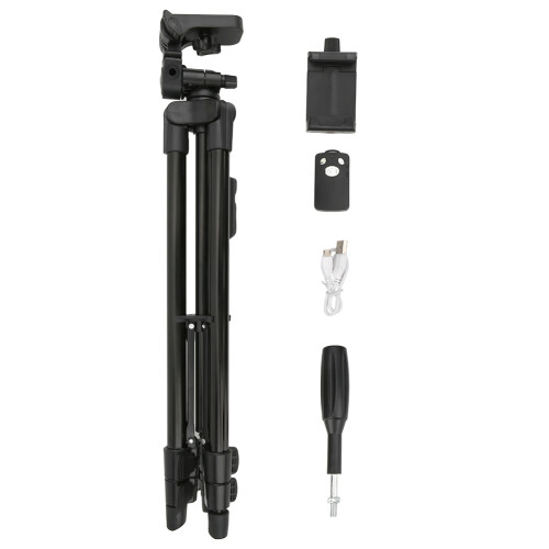 Portable Design Selfie Stick Tripod For iPhone Android, Extendable Range Wireless Remote Shutter4Adjustable Heights Sturdy Aluminum Alloy