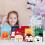 Pacote com 12 Sacolas de Presente de Natal – Papel com Fundo Plano, Papai Noel e 4