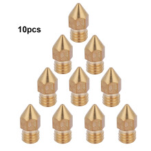 Slijtvast messing nozzle voor 3D-printers M6Nozzle0.4mm MK8Extruder Nozzle Glad gepolijst voor Makerbot Reprap Prusa I3 Verstelbare nozzle