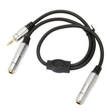 Durable Y Splitter Cable for Guitar and Audio Devices, Plug and Play Gold Plated Connector Stereo Audio Cable with Signal Interference Resistance