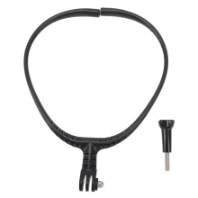 Suporte magnético de pescoço para câmeras de ação com mãos livres, suporte de silicone macio e deformável de liberação rápida, compatível