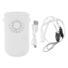Ventilator de gât portabil, reîncărcabil, cu curea reglabilă, ventilator personal compact pentru concerte în parc pe plajă și aventuri în aer