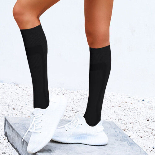 AWZXDE Unisex ρίγες αθλητικές κάλτσες συμπίεσης για ποδηλασία, τρέξιμο, υπαίθριες 2