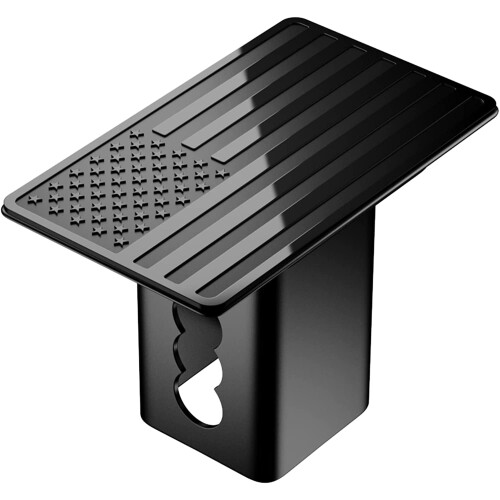 Capa de engate de reboque Heavy Flag em metal para receptores de 2 polegadas, capas de engate de reboque de 2 polegadas para acessórios (com trava 2