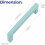 1 Pack 5 Inch Kitchen Square Cabinet Handles Green Drawer Pulls for Cupboard Hardware 3