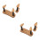 2Pièces Support Mural Suspendu Guitare Acoustique Marron Clair 11