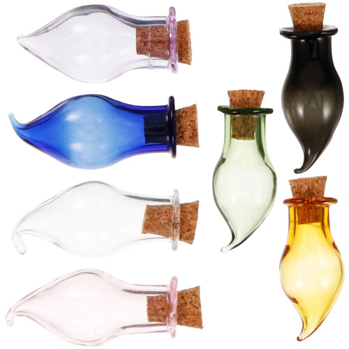 3Ensembles De Mini Flacons En Verre Clair Bouchon Pour Décoration 1