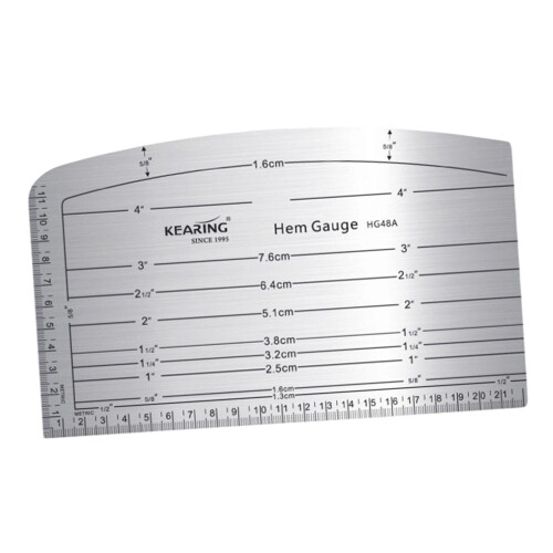 Πρότυπο χειροτεχνίας Hem Gauge, χάρακας ζεστού σιδερώματος, χάρακας ποδιού για 1