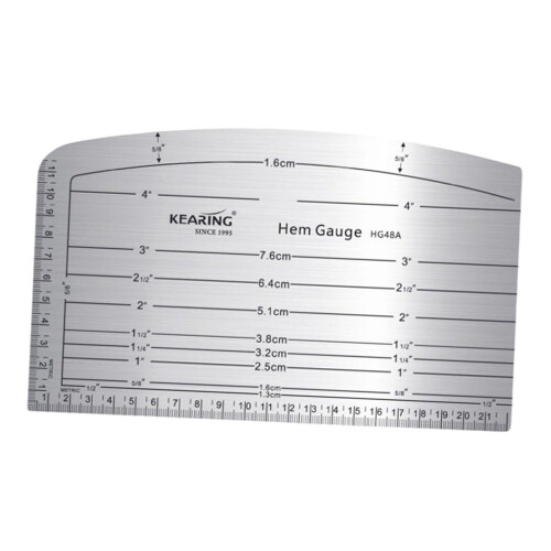 Πρότυπο χειροτεχνίας Hem Gauge, χάρακας ζεστού σιδερώματος, χάρακας ποδιού για 2