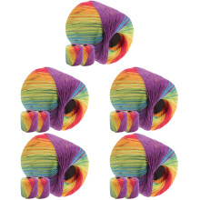 15Rolls Multi-Color Crochet Yarn Soft Cotton for DIY Knitting Supplies