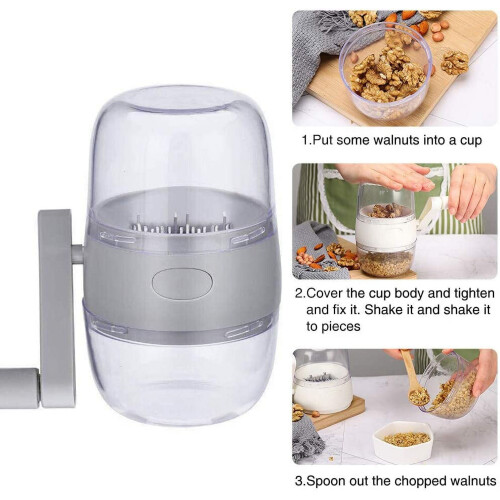 Nut Grinder with Hand Crank Nut Chopper for Different Nuts for Baking Kitchen Tools 1