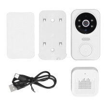 Night Vision Video Doorbell Camera Wireless Ai Human Detection Two Way Talk Cloud Storage2.4G WiFi Only Battery Powered Indoor Outdoor Surveillance