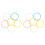 12Pièces Bracelets Bangle Plastique Multicolores Pour Mode 5