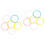 12Pièces Bracelets Bangle Plastique Multicolores Pour Mode 7