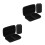 4Pièces Protection Micro Sans Fil Noire Eva Pour Accessoires 10