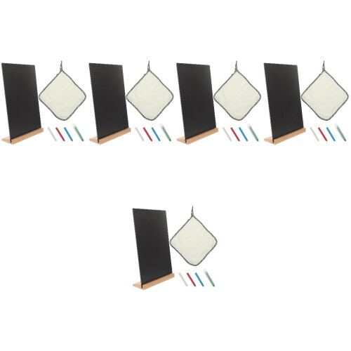 5Ensembles Tableau Noir Effaçable Bois Multiusage Maison Et Boutique 2