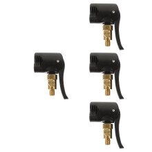 4Pcs Black Clip-on Tire Connector Pure Brass Air Hose Clamp for Car