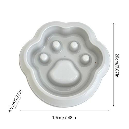 Comedouro lento para cães em formato de garra com base antiderrapante de 20 cm (8 polegadas). 1