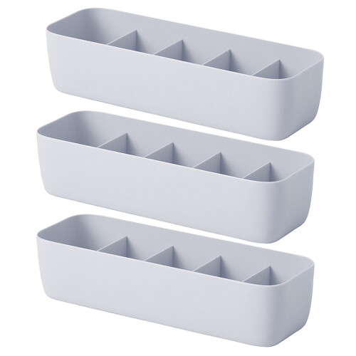 Grey Small Sock Storage Box for Underwear Ties and Drawer Use 1