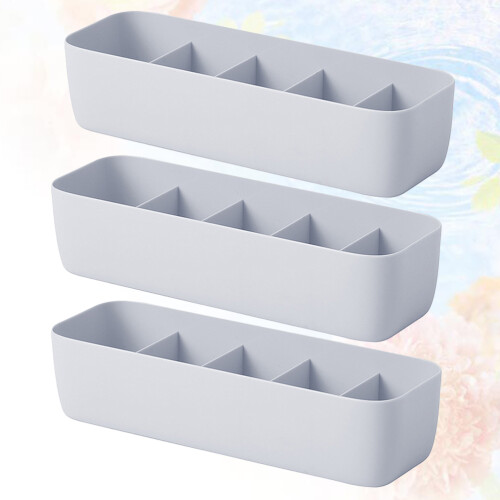 Grey Small Sock Storage Box for Underwear Ties and Drawer Use 2