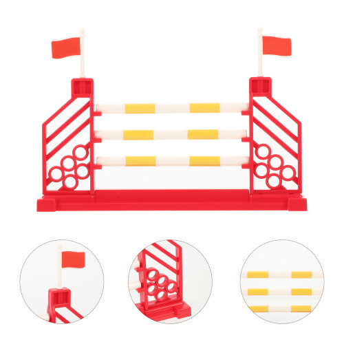 3Pièces Clôture Rouge De Jeu Pour Enfants Et Décor 2