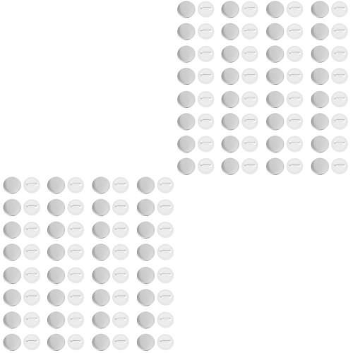 200Ensembles Badges À Boutons Argentés Vierges Pour Bricolage 2