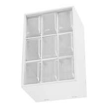 Nine-Square Grid Drawer Desktop Organizer, White