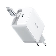 Joyroom GaN USB-C Ladegerät mit einziehbarem Kabel 67W - Weiß