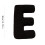 Alphabet Pillow Black Soft Plush E 1 piece 3