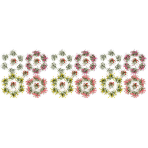15Pièces Buisson Fleurs Miniatures Simulation Colorée Pour Décor 2