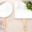 2Pcs Hand Mirror,Wood Makeup Mirror,Bright View Handheld Mirror with Handle,7"X7" 3