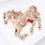 Emaljert hestebrosje med strass, 4,7 cm 4