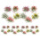15Pièces Buisson Fleurs Miniatures Simulation Colorée Pour Décor 8