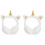 2St Unicorn Oorbeschermers Winter Wit Decoratie 3