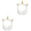 2St Unicorn Oorbeschermers Winter Wit Decoratie 4