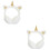 2St Unicorn Oorbeschermers Winter Wit Decoratie 7