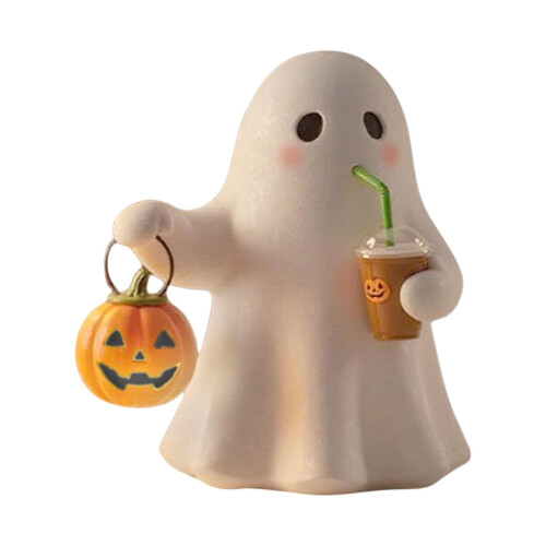 Χειροποίητο νυχτερινό φως Usmixi Ghost Coffee Pumpkin – Μίνι φωτιστικό LED με τρομακτικό σχήμα 1
