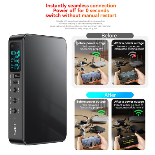 Φορητό Wifi Routers Αδιάλειπτης Παροχής Ρεύματος Energy Backup 5V9V12V Ρυθμιζόμενες Τάσεις 1