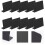 40Pièces Mini Tableaux En PVC Réutilisables Noir Pour Décoration 9