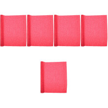 5Rollen Gekleurd Crepe Papier Rood Voor Bloemkunst En Feestversiering