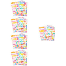 25Pcs Reflective Letter Number Stickers for Scrapbook and Decoration
