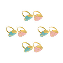 8Pcs Patterned Easter Napkin Rings Alloy Party Table Accessory