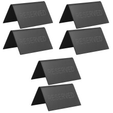 6Pcs Tent Style Stainless Steel Reserved Table Signs for Event Seating