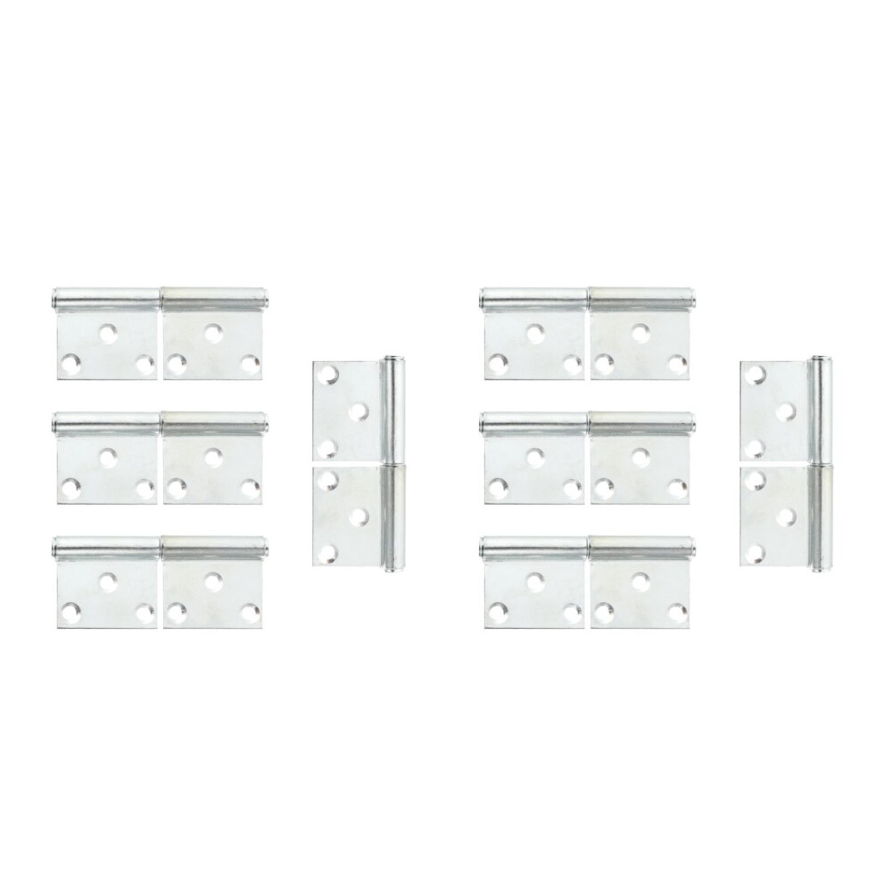 8Pcs Silver Iron Hydraulic Flag-Type Buffer Hinges Low Noise Home Use 3711497597276