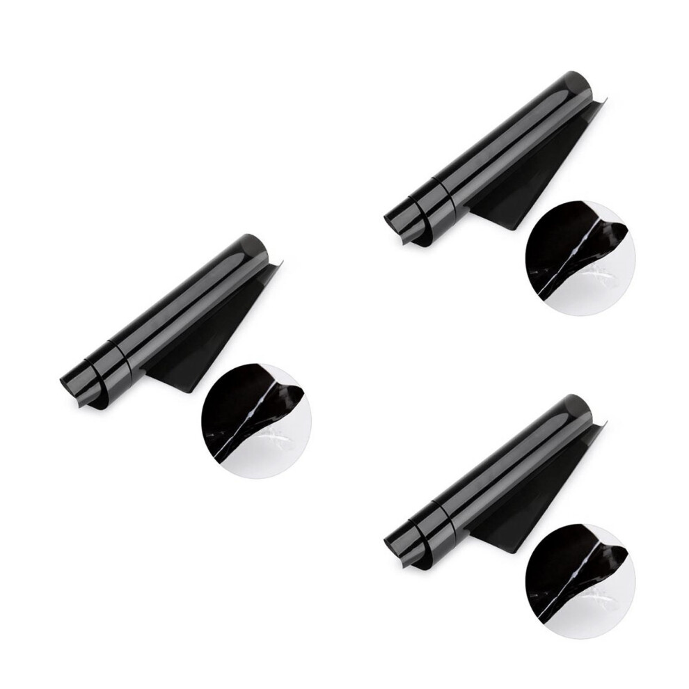 3Pcs Durable Vinyl Car Head Fog Tint Film Black/Light 3711121943639