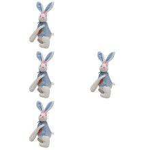 4Pcs Blue Animal Curtain Tiebacks Plush Bunny Holdbacks for Drapery