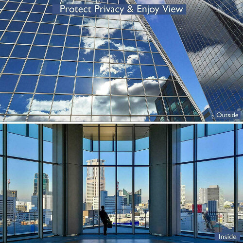 36" x 20" One Way Mirror Tint Window Film 1