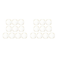 20Pièces Assiettes Claires À Relief Jetables Pour Mariages
