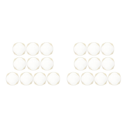 20Pcs Clear Dinner Gold Rimmed Party
