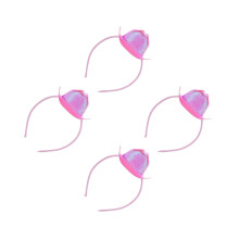 4Pcs Pink Cowboy Hat Headpiece Western Party Headband for Women Teens